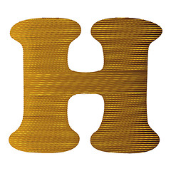 Image showing Letter in gold metal texture