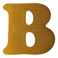 Image showing Letter in gold metal texture