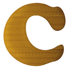 Image showing Letter in gold metal texture