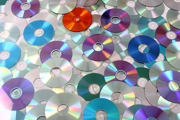 Image showing CD and DVD as background