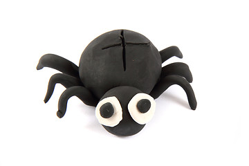 Image showing black spider form the plasticine