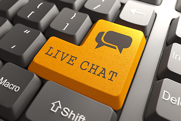 Image showing Keyboard with Live Chat Button.