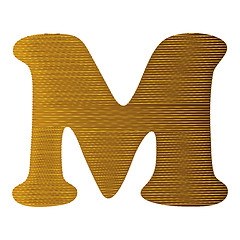 Image showing Letter in gold metal texture