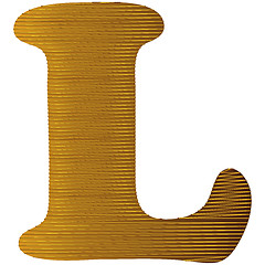 Image showing Letter in gold metal texture