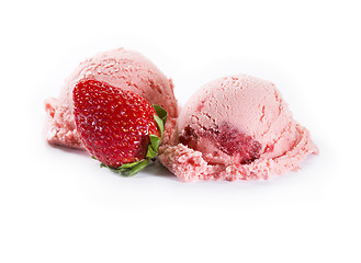 Image showing Strawberry ice cream