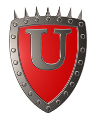 Image showing shield with letter u