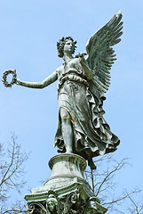 Image showing Statue od Angel in Charlottenburg Palace Garden