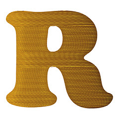 Image showing Letter in gold metal texture