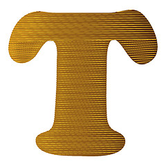 Image showing Letter in gold metal texture