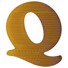 Image showing Letter in gold metal texture