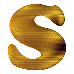 Image showing Letter in gold metal texture