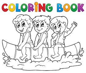 Image showing Coloring book water sport theme 3