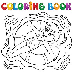 Image showing Coloring book water sport theme 4
