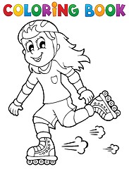 Image showing Coloring book outdoor sport theme 1