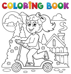 Image showing Coloring book kids play theme 2