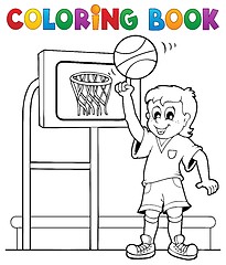 Image showing Coloring book sport and gym theme 3