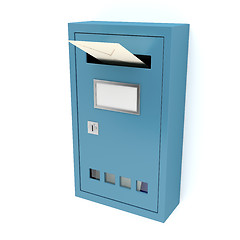 Image showing Blue mailbox