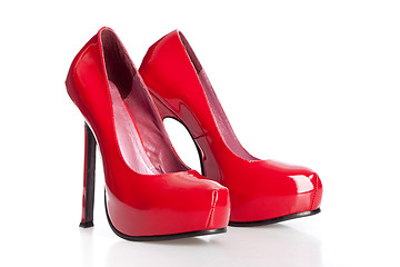 Image showing red court shoes