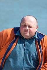 Image showing Portrait of a pretty fat man