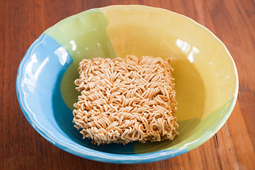Image showing Asian ramen instant noodles in the bowl