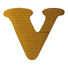 Image showing Letter in gold metal texture