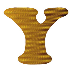 Image showing Letter in gold metal texture