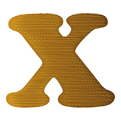 Image showing Letter in gold metal texture