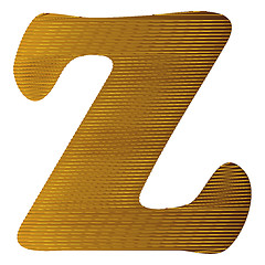 Image showing Letter in gold metal texture