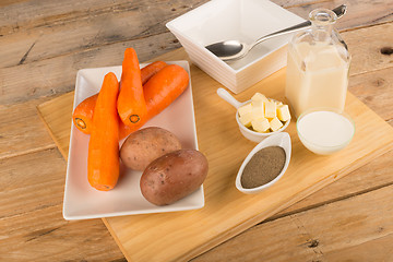 Image showing Carrot and potato soup