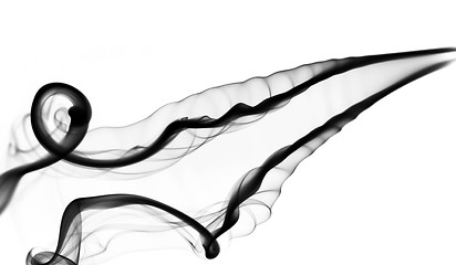 Image showing Fume: black smoke abstraction on white