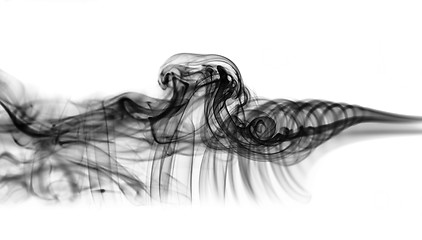 Image showing Abstraction: white mystic smoke pattern on white