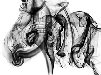 Image showing Mysterious: black smoke abstraction 