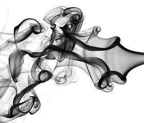 Image showing Abstraction: white smoke pattern on white