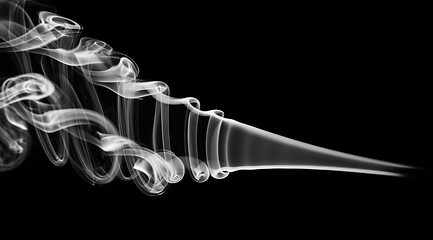 Image showing Magic white abstract smoke patterns 