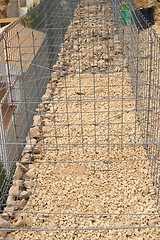 Image showing Unfinished gabion cage