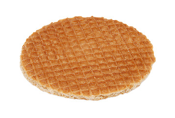Image showing Stroopwafel, Dutch caramel waffle