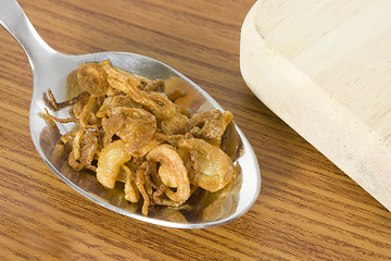 Image showing Deep fried sliced shallots

