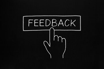 Image showing Hand Clicking Feedback Button