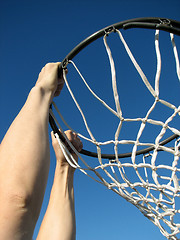 Image showing Playing basketball