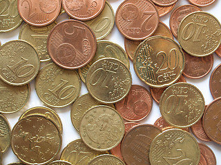 Image showing Euro coins