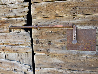 Image showing old brown rustic door
