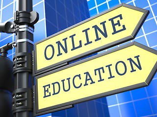 Image showing Business Concept.  Online Education Sign.