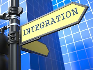 Image showing Business Concept. Integration Sign.
