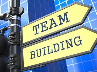 Image showing Business Concept. Team Building Sign.