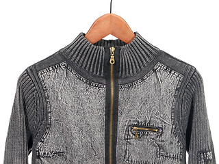 Image showing Jean jacket on a hanger