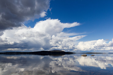 Image showing water landscape with clouds