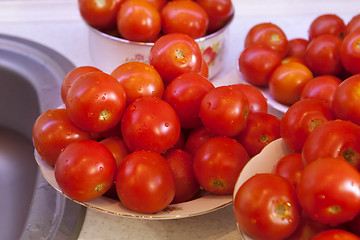 Image showing Fresh wet tomatoes