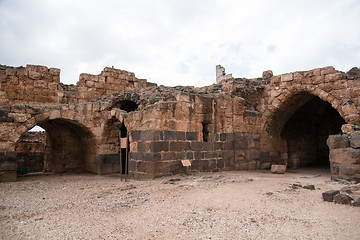 Image showing Belvoir castle ruins in Galilee