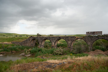 Image showing Old bridge over Jordan river