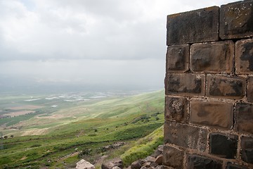 Image showing Belvoir castle ruins in Galilee